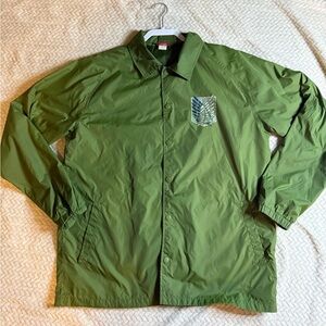 🔥 Attack On Titan Surveyors Corp Jacket Anime Collab Windbreaker
